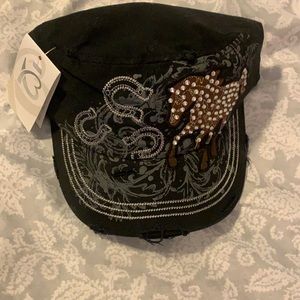 NWT Ladies horse rhinestone hat